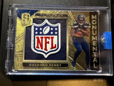 Rashaad Penny 1/1 NFL Shield Gold Vinyl Seahawks Eagles