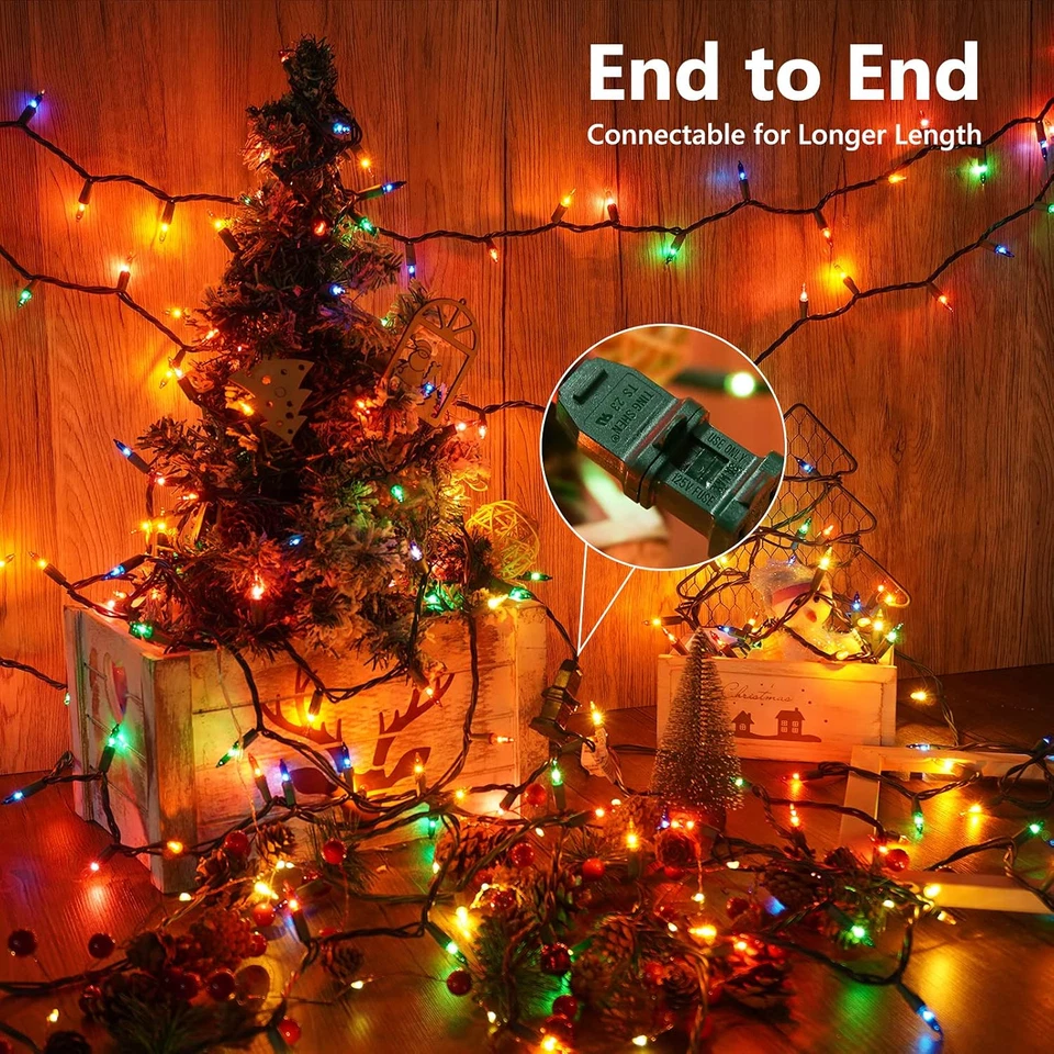 Multicolor Christmas Lights, 12.5Ft 50 Count Incandescent Christmas String Light - Image 2 of 4