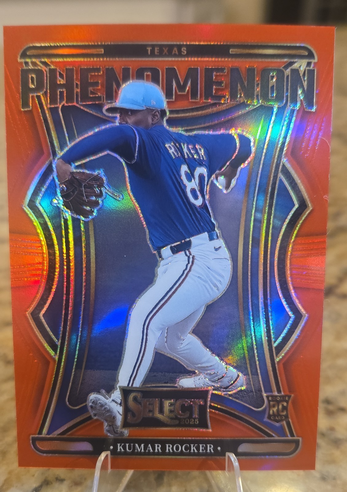 2025 Panini Select - Phenomenon Kumar Rocker #6 Red Prizm /99 (RC)