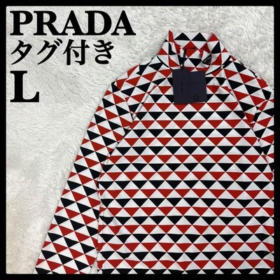USED 557 [NEAR MINT CONDITION, TAGS INCLUDED] PRADA GEOMETRIC PATTERN TURTLENE
