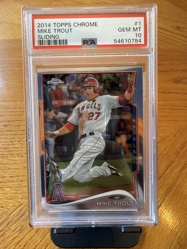 PSA-10 Mike Trout #1 2014 Topps Chrome Sliding Gem Mint Los Angeles Angels