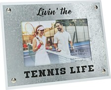 Pavilion Gift Company "Livin' The Tennis Life" 8.5x6.5" Easel Back Picture Frame