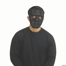 Black Bling Blank Mask - Halloween Mask Costume Accessory Party Cosplay