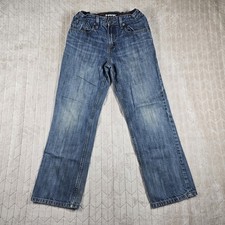 Tony Hawk Jeans Boys 12 R Blue Straight Faded Whiskers Elastic Waist