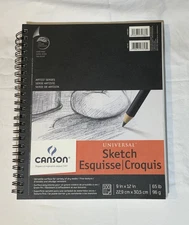 Canson Universal Heavyweight Sketch Pads 9 Inches X 12 Inches - 100 Sheets