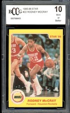 Rodney McCray Rookie Card 1985-86 Star #22 BGS BCCG 10. rookie card picture