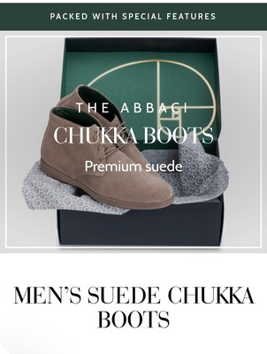 Fibonacci Abbacis Suede Chukka Boots - Stone Color Size 8-12