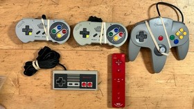 Job Lot of  Game Joysticks Wii Controller, NES, N64 & SNES