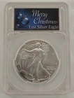 2021 MERRY CHRISTMAS SLABBED AMERICAN LIBERTY SILVER EAGLE DOLLAR COIN 1 TROY OZ