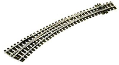 Peco HO HOm (12mm Meter Gauge) 75 Nickel Silver Curved Turnout Electrof SL-E1487