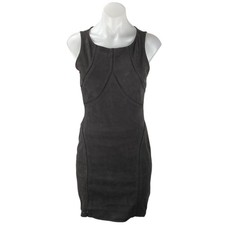 Sanctuary Womens Black Faux Suede Sleeveless Bodycon Sheath Pencil Dress Size XS