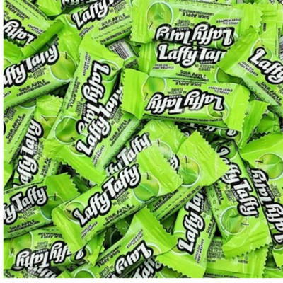 Laffy Taffy Sour Green Apple 1 LB Bulk Candy Individually Wrapped