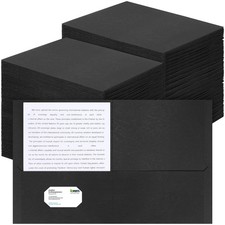 Two Pocket Paper Folders 75 Pack Black Letter Size Bulk