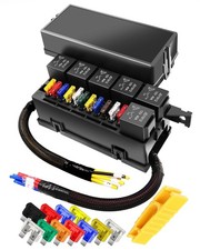 Prewired 12V Fuse Relay Box, Waterproof Fuse Relay Block Kit with 6 4Pin JD19...