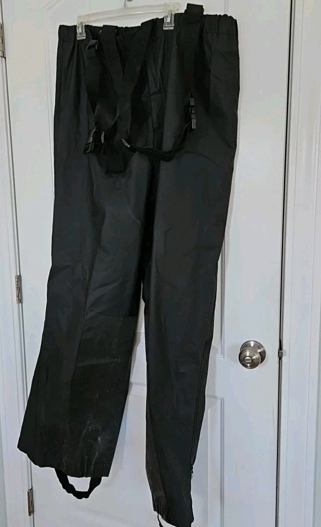 Harley Davidson Mens XL Waterproof Motorcycle Rain Pants Adjustable Suspenders