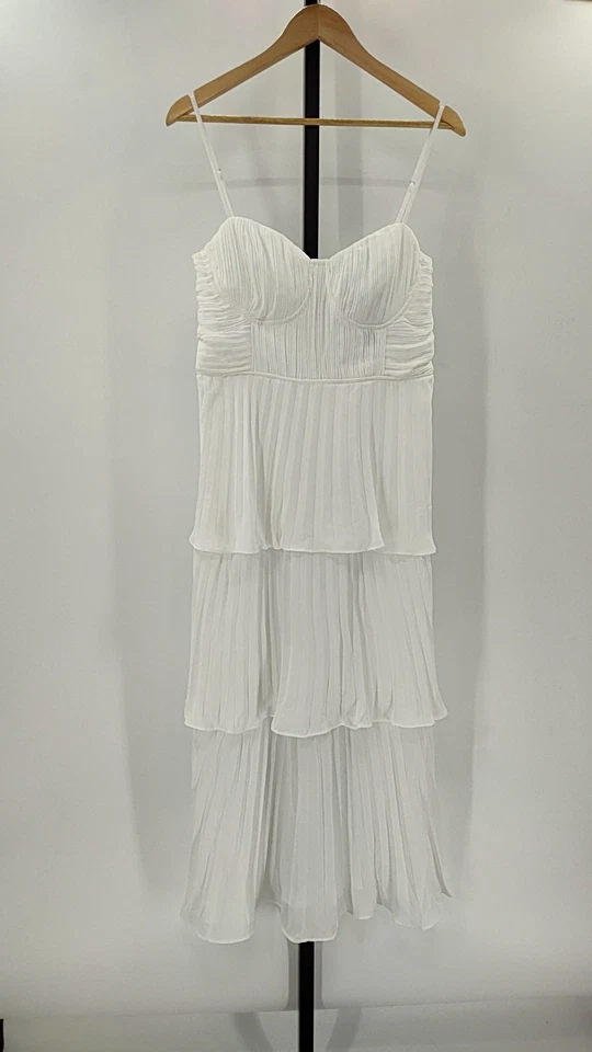 Lulus Women Basic Sleeved Dress White L