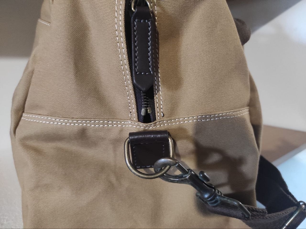 Timberland Borsone da Viaggio Canvas cm50x32 Manico e Tracolla Kaki — foto 2