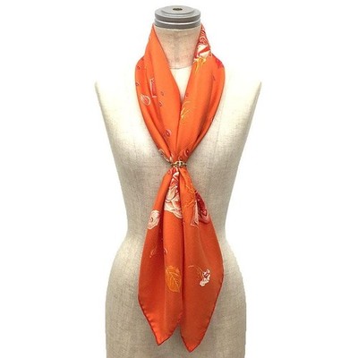 HERMES Carre 90 La Rosse 100% Silk Scarf Orange Women | eBay