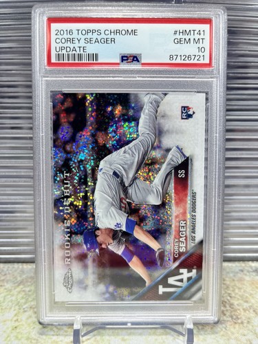 2016 Topps Chrome Update #HMT41 Corey Seager RC Rookie Debut PSA 10