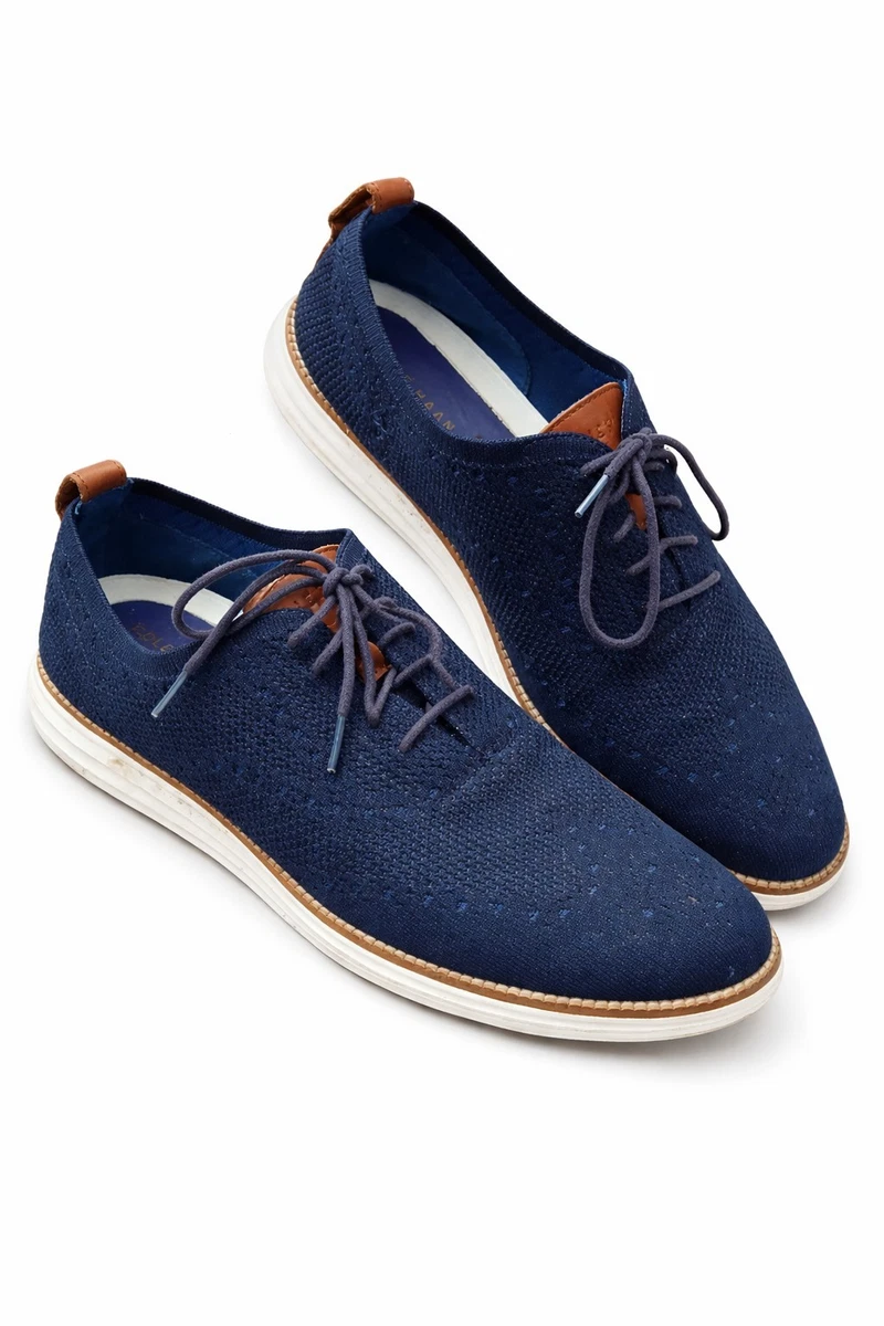 cole haan blue dress shoes Men's Grand Neoclassic Plain Toe Oxfords in Blue