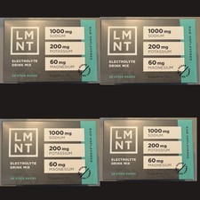 LMNT Keto Electrolyte Drink Mix - 4 Boxes - Unflavored Salt - 120 Sticks