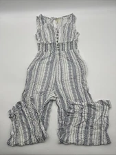 Japna Jumpsuit Girls XS White & Blue Floral Aop Pocket …#22606