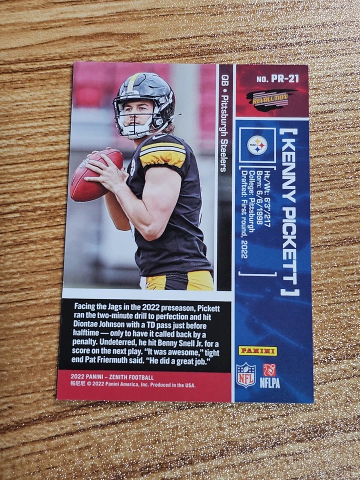 2022 Panini Zenith Kenny Pickett Revolution - Image 3 of 4