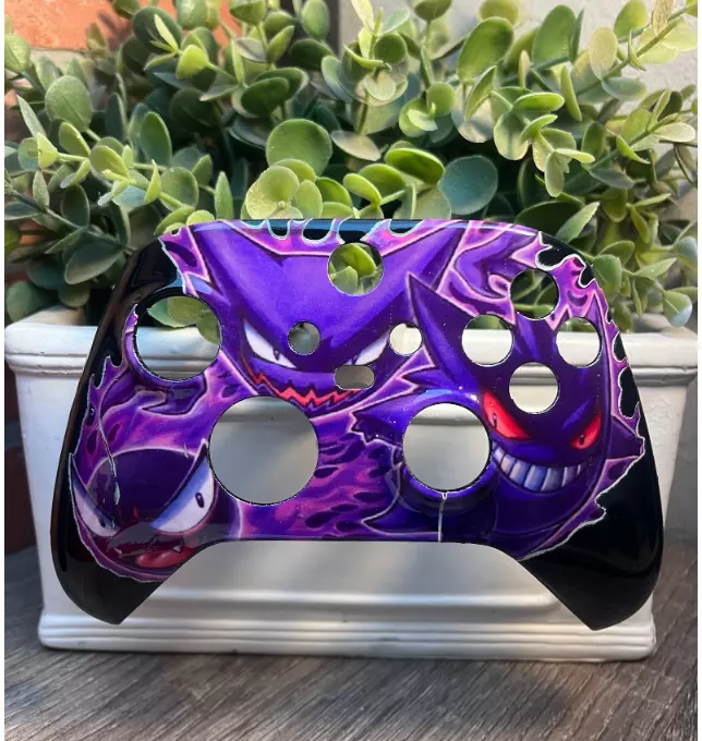 Pokemon Gengar Custom Design Xbox Controller - Dyeport, Custom Controllers, Custom Textile Printing