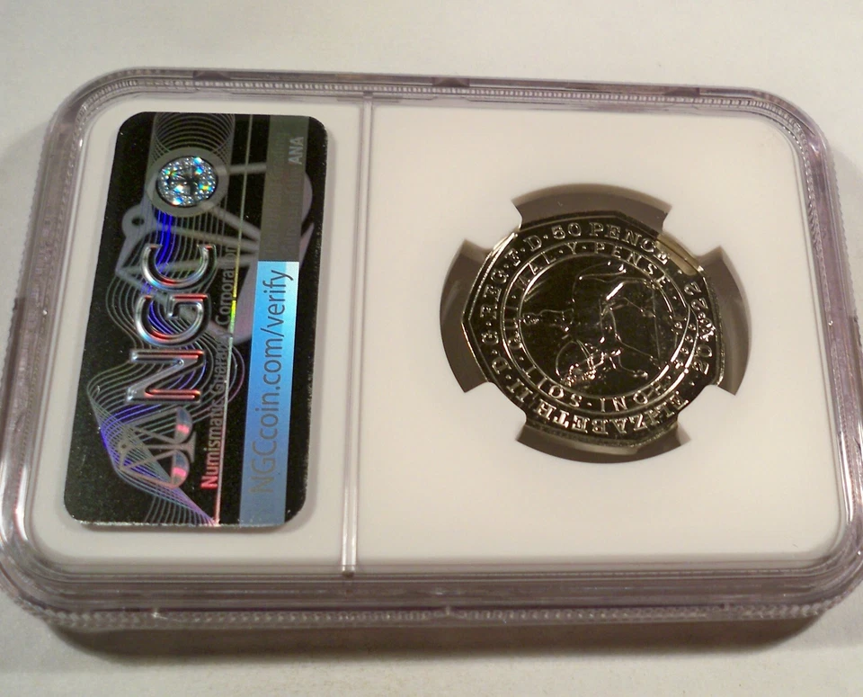 2022 GREAT BRITAIN NGC MS 69 DPL QUEEN'S 70th PLATINUM JUBILEE 50P 50 PENCE - Image 4 of 4