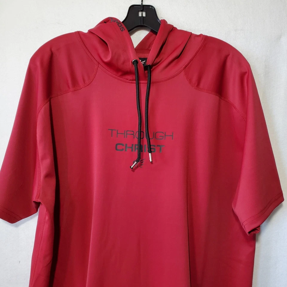 Sudadera Active Faith para mujer XXL Performance sudadera con capucha en nombre de Jesús juego roja Foto 2 de 4