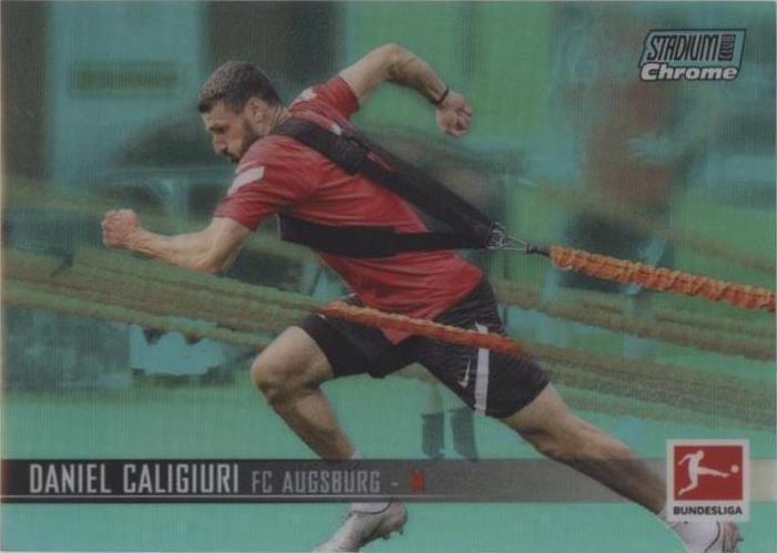 2021-22 Topps Stadium Club Chrome Bundesliga - Daniel Caligiuri #2 Aqua ...