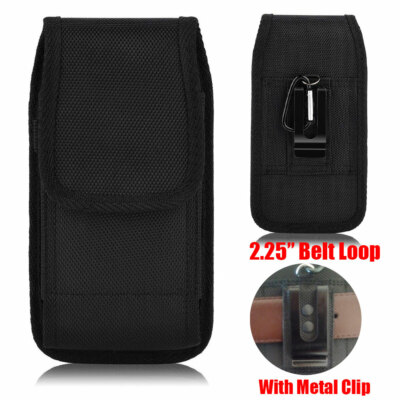 For Samsung Galaxy S20 Plus (6.7'') Rugged Nylon Pouch W/ Belt Loops & Metal Clip