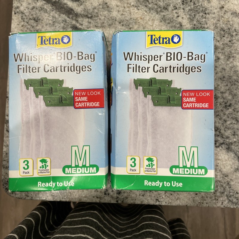 Tetra Whisper BIO-BAG Medium Disposable Filter Cartridges For Aquariuoms 6 Pack