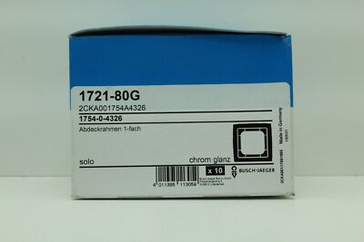 Busch-Jaeger 1721-80G ( 2CKA001754A4326 ) 1-fach Rahmen , chrom , 1 Stk. ''Neu''