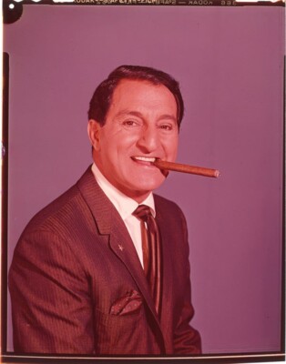 Danny Thomas Smoking Cigar Vintage 1960's Portrait Original 4x5  Transparency