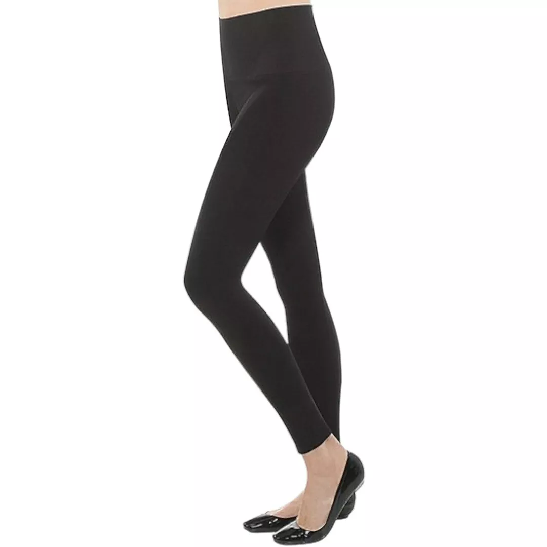 Spanx Takes Off Shaping Leggings In Black Size Large High Waist Seamless  Sleek