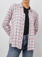 RAILS HUNTER BUTTON DOWN  "LAVENDER DUSTY CHARCOAL" sz S PRISTINE RET $168