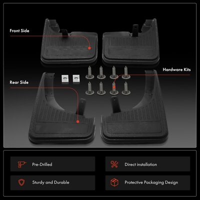 For Nissan Titan XD 4PCS Mud Flaps Splash Guards Mudguard Mudflap Fender Flares