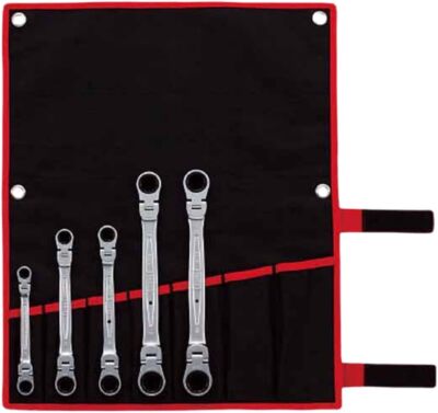 Ton (TON) Beide Hals Swing Ratsche Brillenschlüssel Set RMFW500 schwarz Inhalt