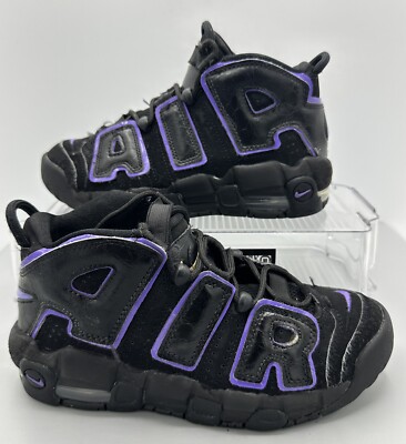 NIKE AIR MORE UPTEMPO BLACK PURPLE DX5954-001 Size 5Y Youth NIKE AIR MORE UPTEMPO BLACK PURPLE DX5954-001 Size 5Y Youth