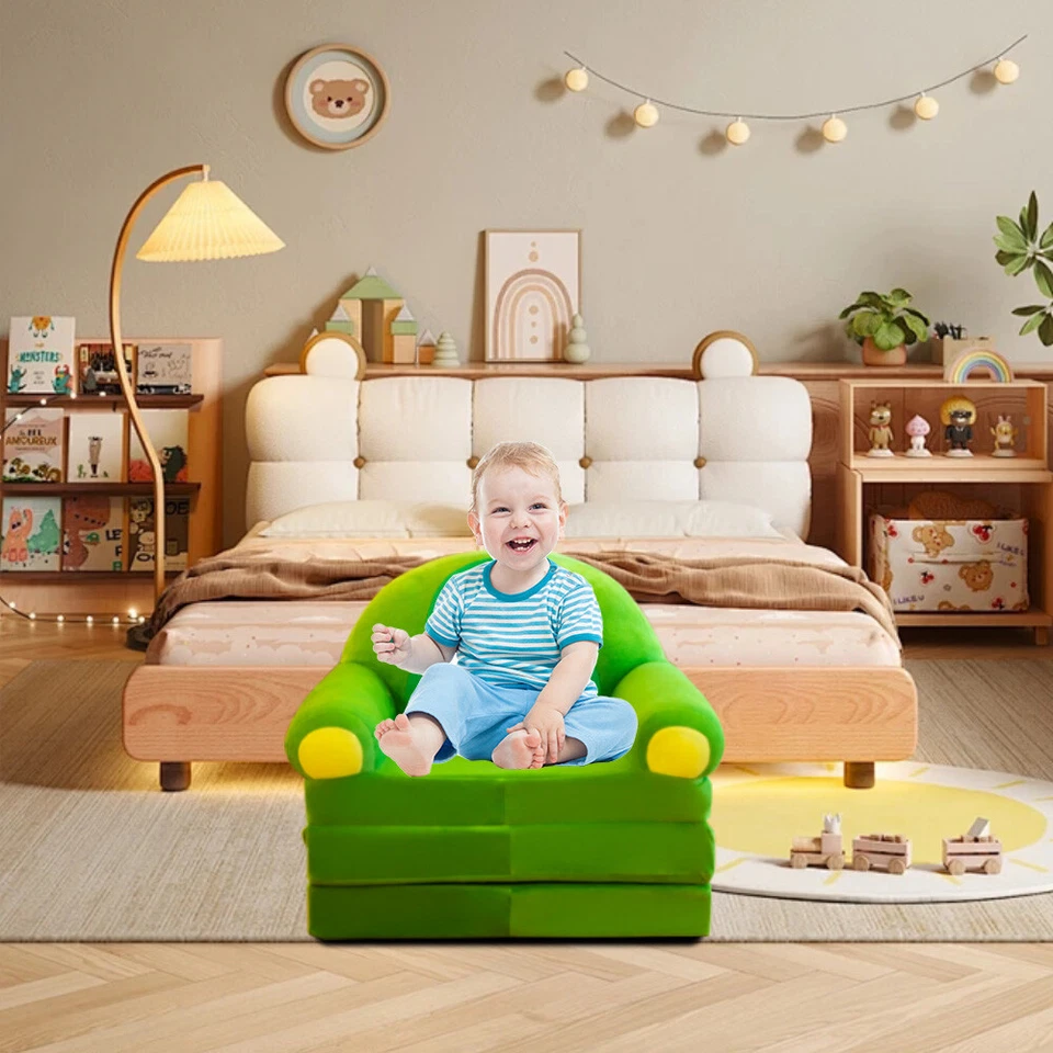 Silla Cama 3 en 1 Plegable Sofá Cama Princesa Sofá Plegable para Dormitorio Foto 4 de 4