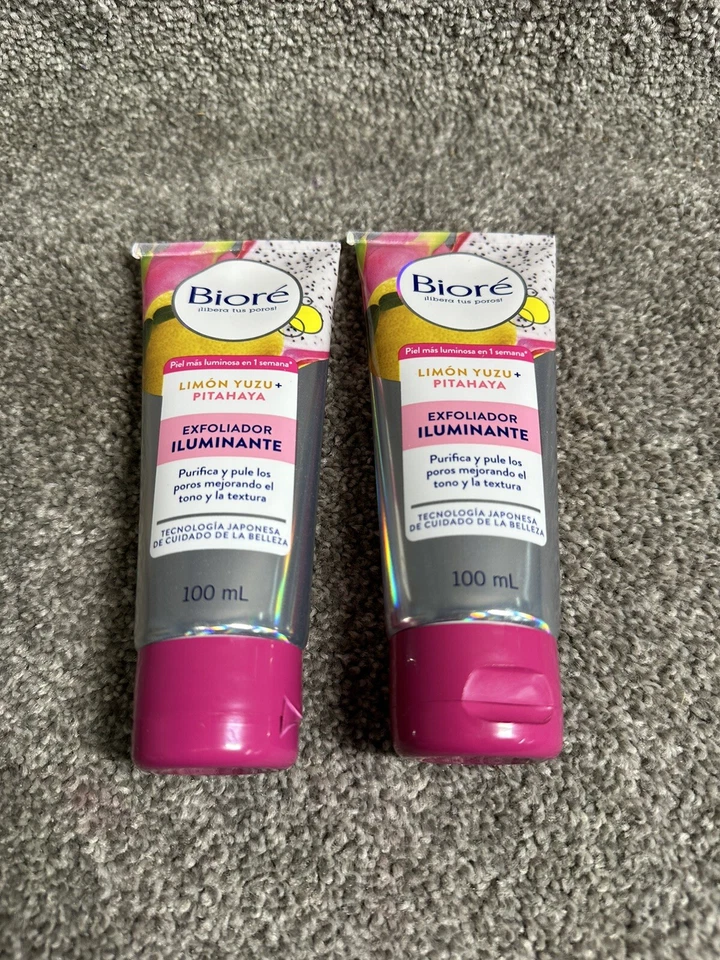 Biore Brightening Exfoliating Scrub Yuzu Lemon + Dragon Fruit 3.5 Oz Lot Of 2 - Image 3 of 3