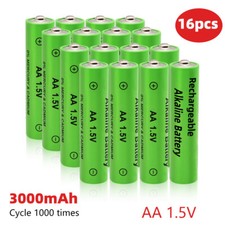 16 Pack 1.5V AA /AAA Alcalinas Baterias 3000mAh Recargables Alkaline Battery US