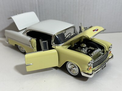 JADA SHOWROOM FLOOR 1955 CHEVY BEL AIR YELLOW 1:24 DIECAST MODEL
