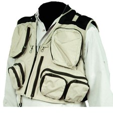 Byron Fischerweste mit  Rucksack Gr.XL Fliegenfischer Weste zwei Gerätehalter