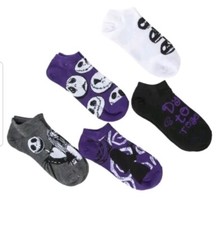 NEW HALLOWEEN DISNEY NIGHTMARE BEFORE CHRISTMAS 5 PR ADULT No Show SOCKS Sz 4-10