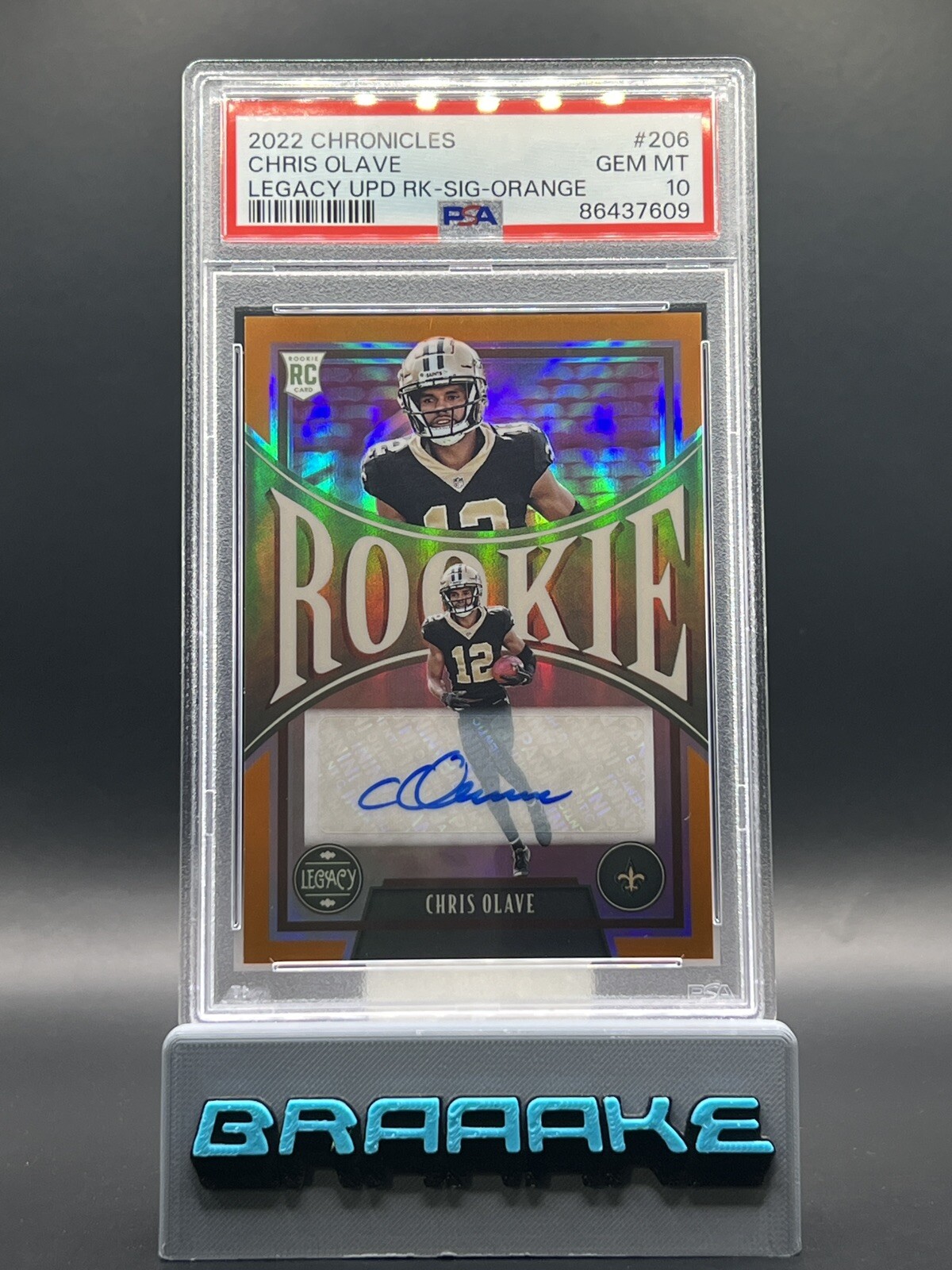 Chris Olave Panini Chronicles Legacy Update Rookies #206 Signature-Orange