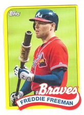 2014 TOPPS TM-67 FREDDIE FREEMAN '89 DIE CUT MINI