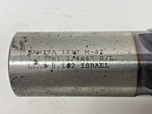 Hanita 1217 M-42 6 Flute - 1 1/2” x 1 1/4” x 4”- Lead 8.162- Free Shipping - 第 2/5 張圖片
