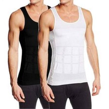 Men's Slimming Body Shaper UnderShirt Compression Vest Slimming Shapewear Tops